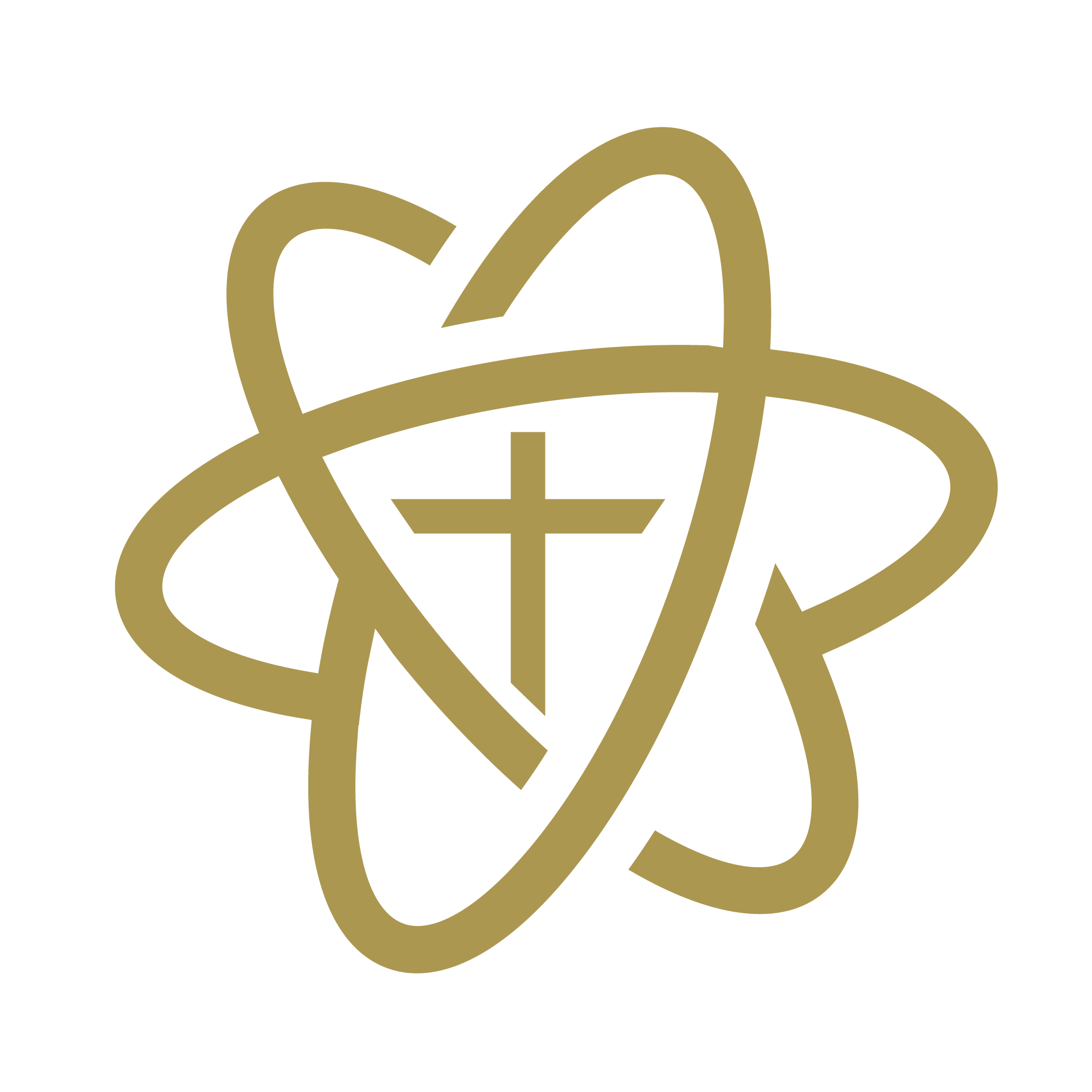Gold emblem on navy